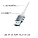Hub USB 3.0 4 Portas 5 Gbps Super Rápido – Mouse, Teclado, HD
