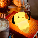 Mini Luminária Abajur Cachorro Fofo Led Silicone Touch Recarregável