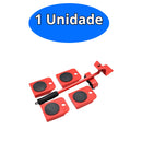 Até 2 Suportes com 5 Peças Movedor Rodinhas para Levantar e Mover Móveis Easy Lift