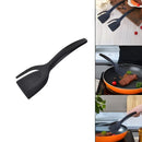 Multipurpose Black Nylon Spatula With Tier For Eggs Steak Pancake Tapioca