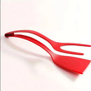 Multi-Purpose Red Nylon Spatula With Sticker For Eggs Steak Pancake Tapioca