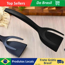 Multipurpose Black Nylon Spatula With Tier For Eggs Steak Pancake Tapioca