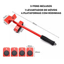Até 2 Suportes com 5 Peças Movedor Rodinhas para Levantar e Mover Móveis Easy Lift