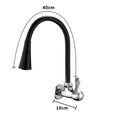 Versatile Black Wall Mounted Faucet with Flexible Double Jet Cone