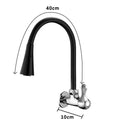 Versatile Black Wall Mounted Faucet with Flexible Double Jet Cone