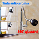 Flexible Stainless Steel Sink Faucet Easy Installation, 1/4 Turn Function