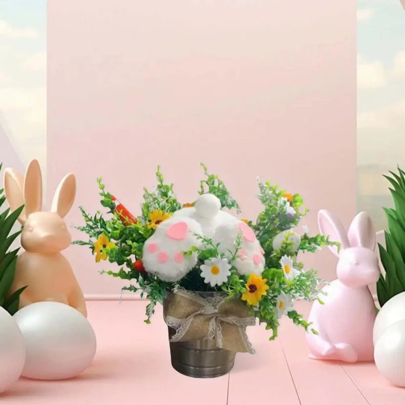  Coelhinho Decorativo de Páscoa – Estatueta Versátil para Casa | Toque Aconchegante e Estético para Qualquer Ambiente