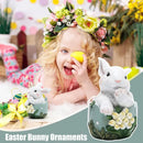 🐰🌸 Decoração de Páscoa Coelhinho em Resina – Enfeite de Mesa de Primavera | Ornamento Fofo