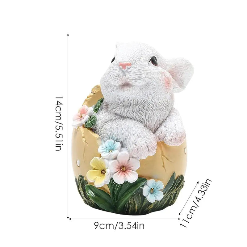 🐰🌸 Decoração de Páscoa Coelhinho em Resina – Enfeite de Mesa de Primavera | Ornamento Fofo