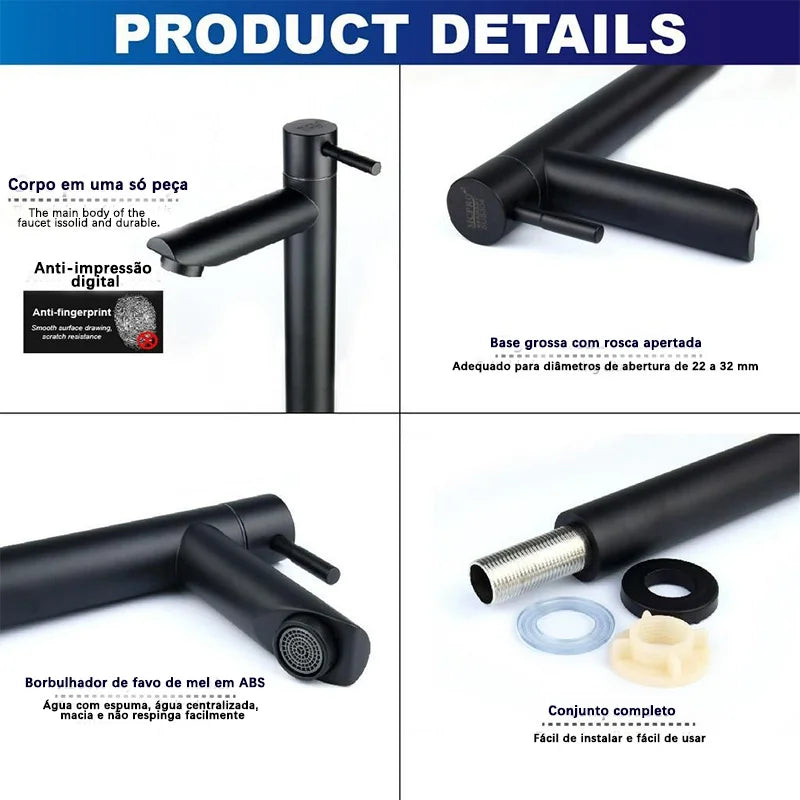 Cuba Gourmet Single Handle Washbasin Tap for Bathroom