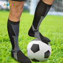 Kit com 3 Pares de Meias de Compressão Profissional – Estimula Corrida, Ciclismo, Performance em Provas e Alívio de Varizes