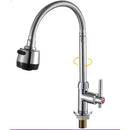 Flexible Stainless Steel Sink Faucet Easy Installation, 1/4 Turn Function