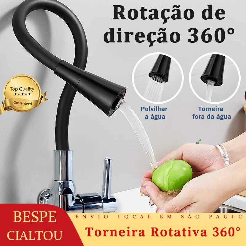 Versatile Black Wall Mounted Faucet with Flexible Double Jet Cone