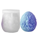 🕯️🐣 Molde de Silicone 3D Coelhinho e Ovo de Páscoa – Para Velas, Gesso, Sabonetes e Artesanato | Moldes Criativos Feitos à Mão