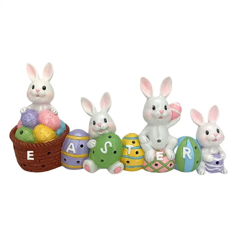 🐰✨ Estatueta LED Coelhinho com Ovo de Páscoa – Decorativo, Educativo e Iluminado | Presente Criativo, Topo de Bolo, Enfeite para Festa e Casa