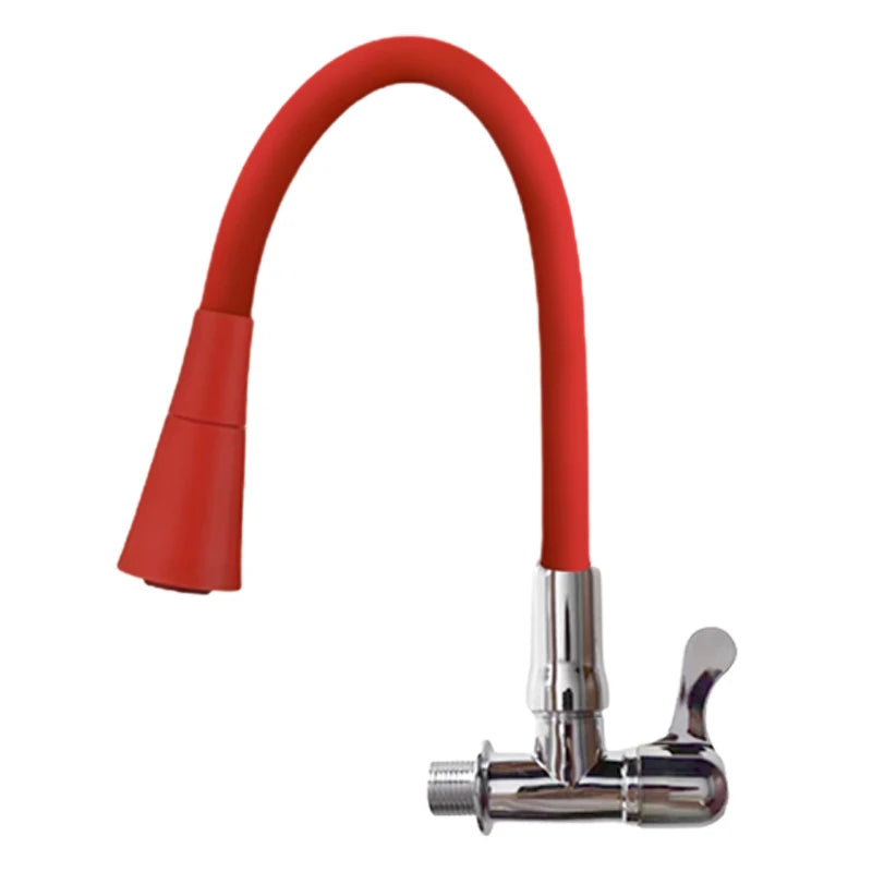 Versatile Black Wall Mounted Faucet with Flexible Double Jet Cone