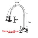 Flexible Stainless Steel Sink Faucet Easy Installation, 1/4 Turn Function