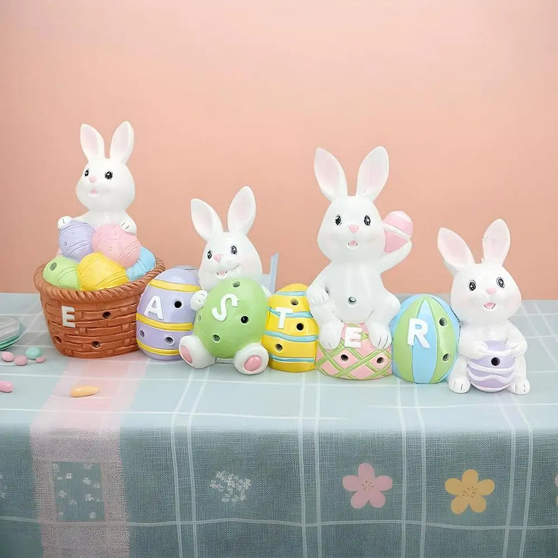 🐰✨ Estatueta LED Coelhinho com Ovo de Páscoa – Decorativo, Educativo e Iluminado | Presente Criativo, Topo de Bolo, Enfeite para Festa e Casa