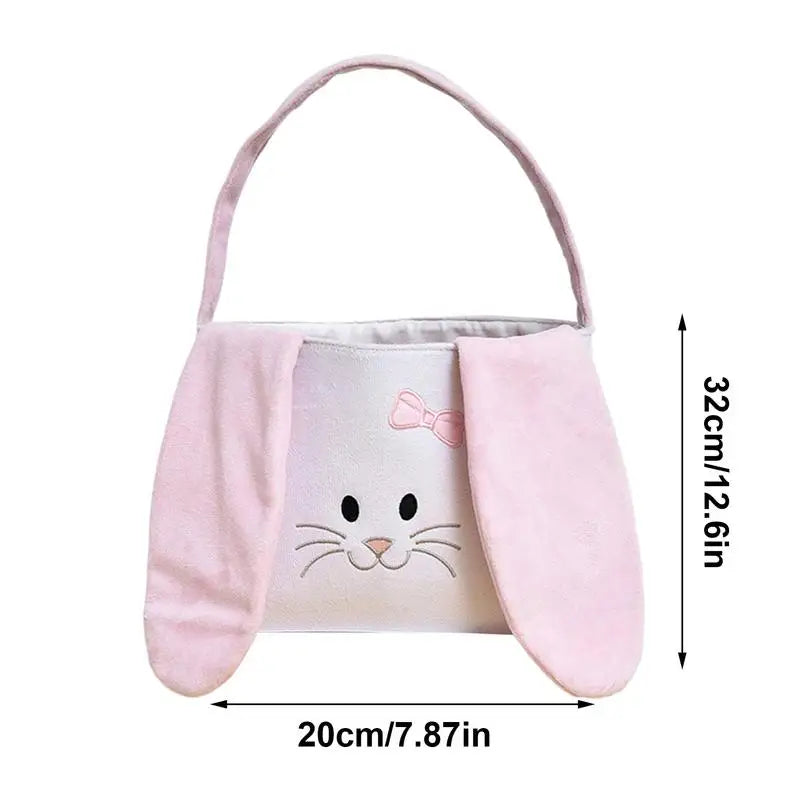 🐰🎁 Cestinha Coelhinho de Páscoa com Alças – Bolsa Reutilizável para Doces, Ovinhos e Caça ao Tesouro | Ideal para Crianças e Festas