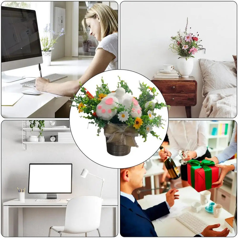  Coelhinho Decorativo de Páscoa – Estatueta Versátil para Casa | Toque Aconchegante e Estético para Qualquer Ambiente