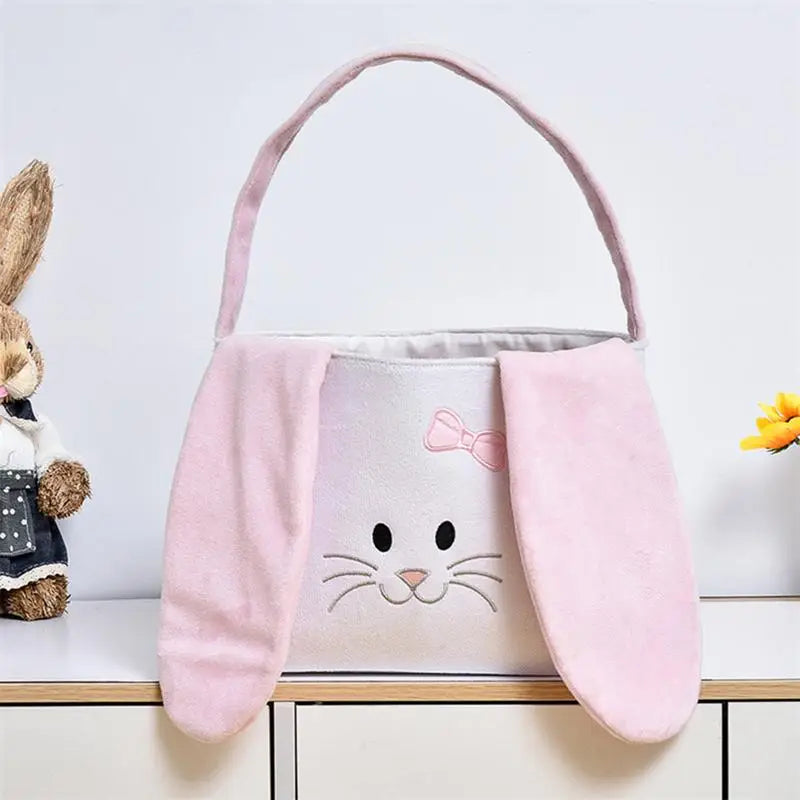 🐰🎁 Cestinha Coelhinho de Páscoa com Alças – Bolsa Reutilizável para Doces, Ovinhos e Caça ao Tesouro | Ideal para Crianças e Festas