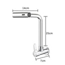 360 rotary kitchen faucet cascade 3 function high pressure nozzle for wall