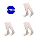 Kit com 3 Pares de Meias de Compressão Profissional – Estimula Corrida, Ciclismo, Performance em Provas e Alívio de Varizes
