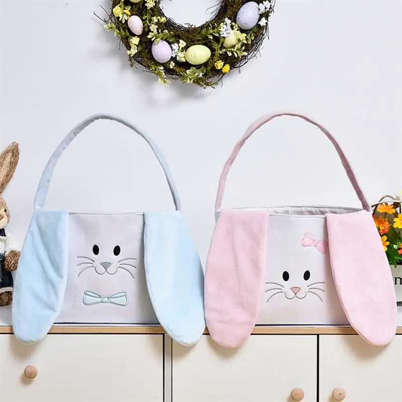 🐰🎁 Cestinha Coelhinho de Páscoa com Alças – Bolsa Reutilizável para Doces, Ovinhos e Caça ao Tesouro | Ideal para Crianças e Festas