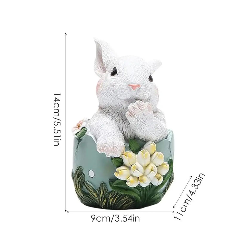 🐰🌸 Decoração de Páscoa Coelhinho em Resina – Enfeite de Mesa de Primavera | Ornamento Fofo