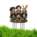 Estacas Decorativas de Jardim – Temática de Páscoa | Placas de Coelhinho e Ovos em Acrílico 2D para Quintal e Varanda